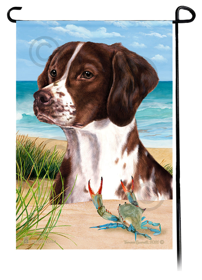 Brittany Spaniel Summer Flowers Garden Flag
