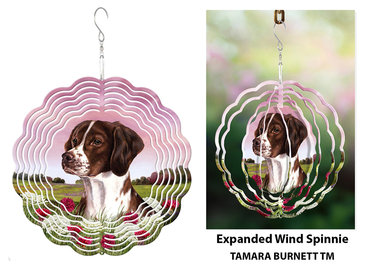 Brittany Liver and White Wind Spinner