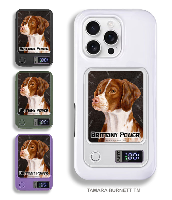 Brittany Orange and White Phone Bank Wireless Charger