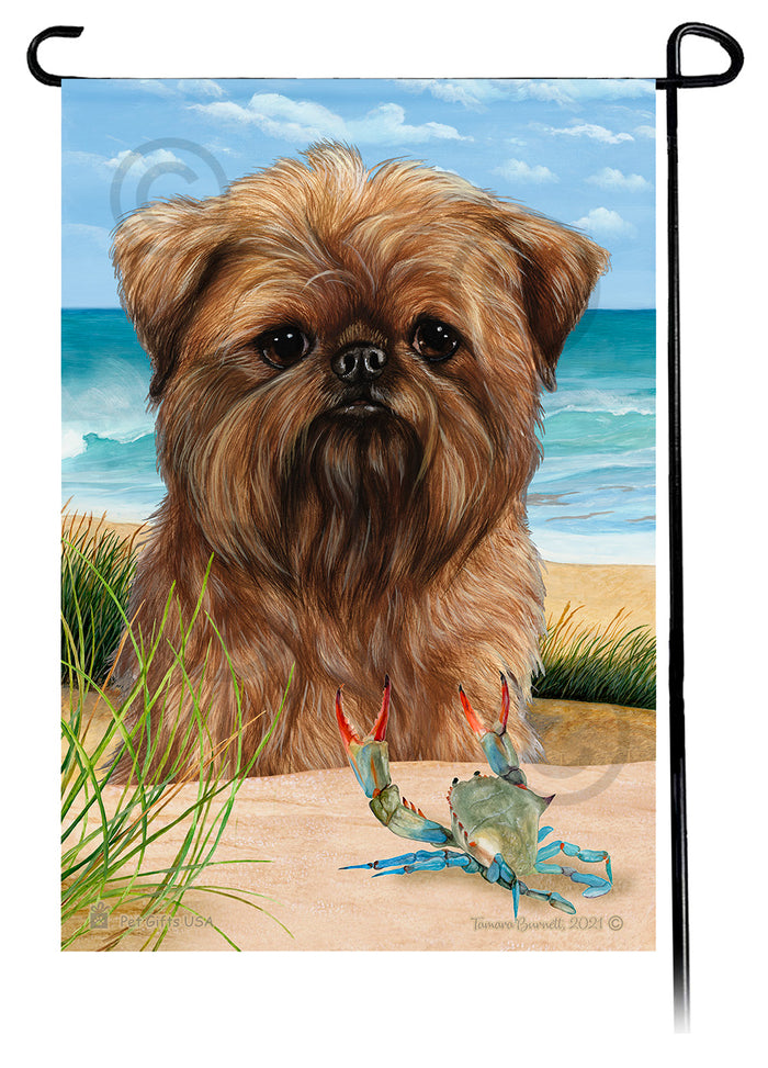 Brussels Griffon Summer Flowers Garden Flag