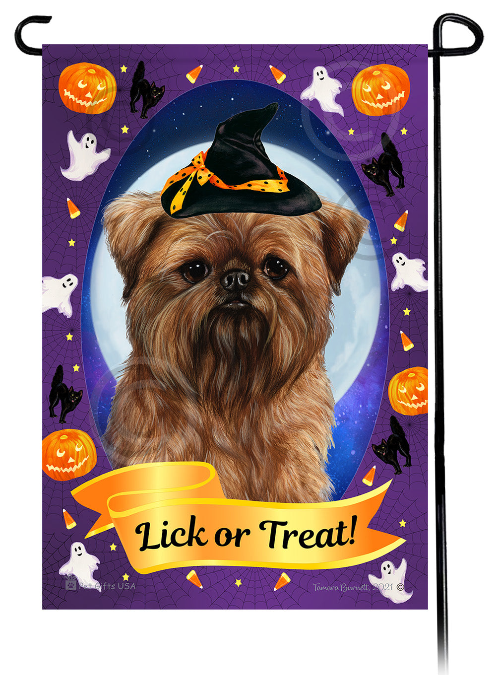 Brussels Griffon Halloween Howls Garden Flags
