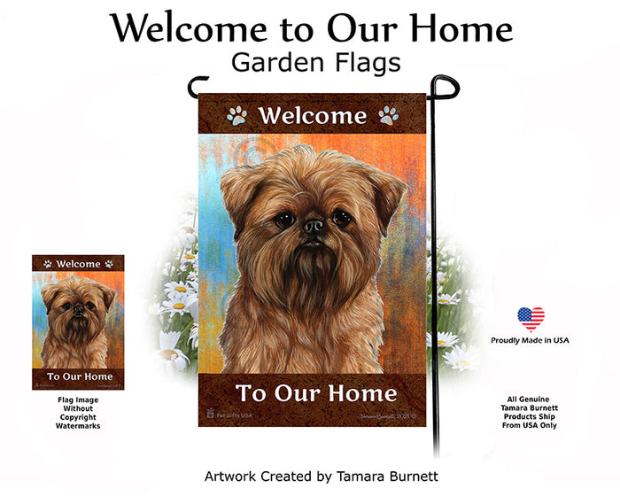Brussels Griffon Welcome To Our Home Garden Flags