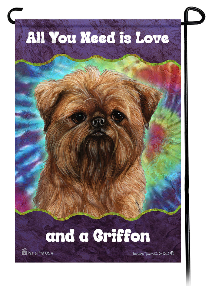 Brussels Griffon All You Need Is Love Garden Flags