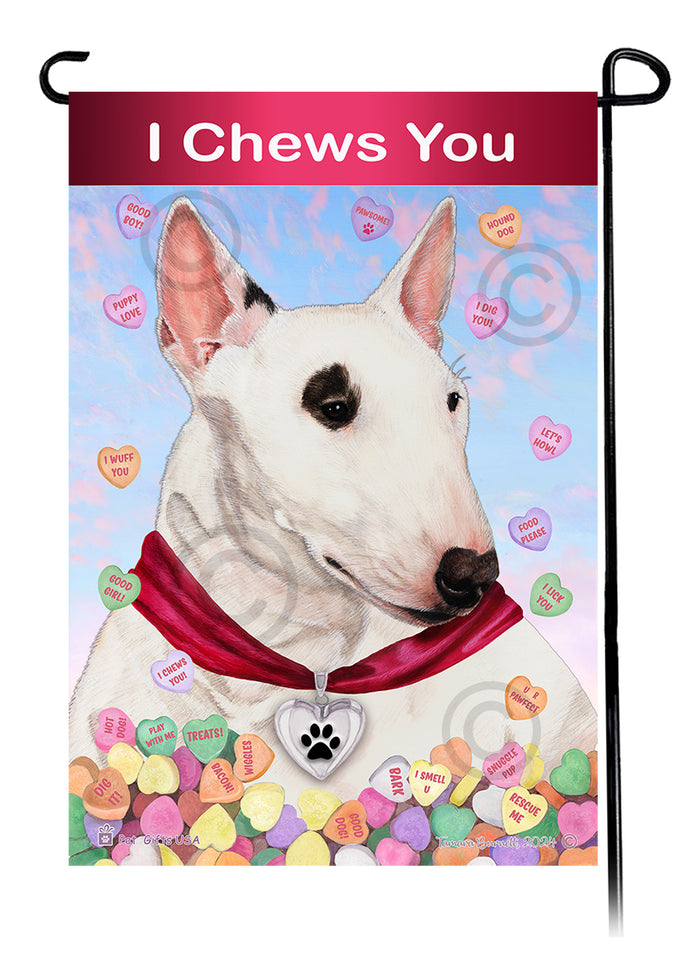 Bull Terrier Mini Valentine Sweetheart Garden Flags