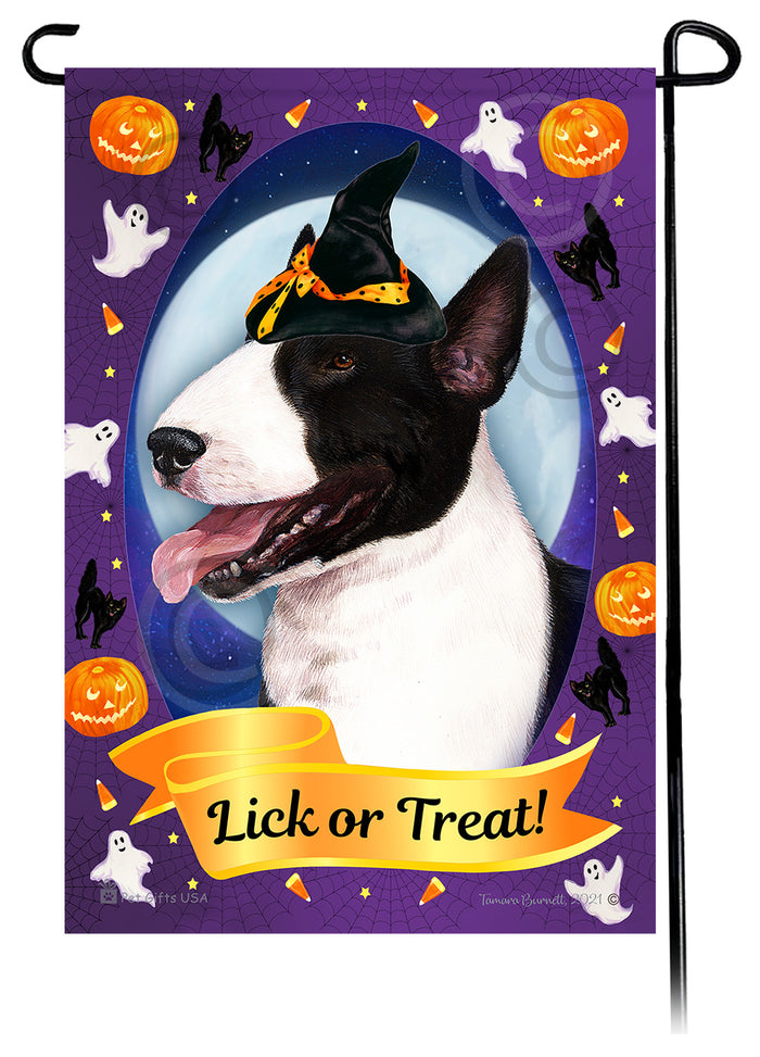 Bull Terrier Halloween Howls Garden Flags