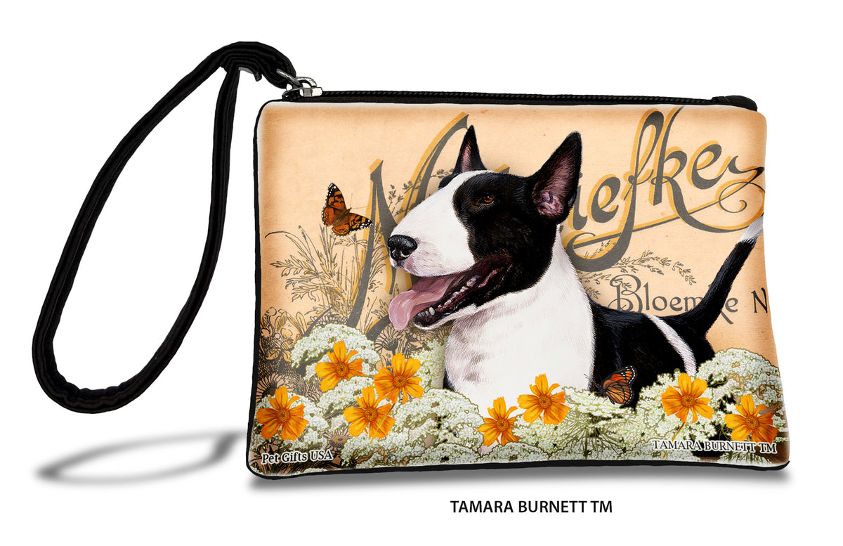 Bull Terrier Black And White Zippees Pet Pouch