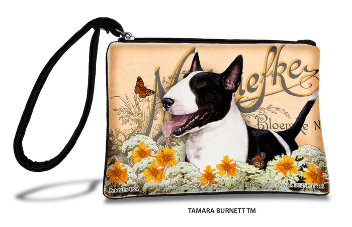 Bull Terrier Black And White Zippees Pet Pouch