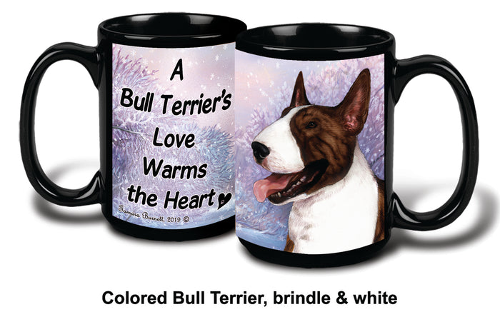 Bull Terrier Brindle Winter Mug 15 oz