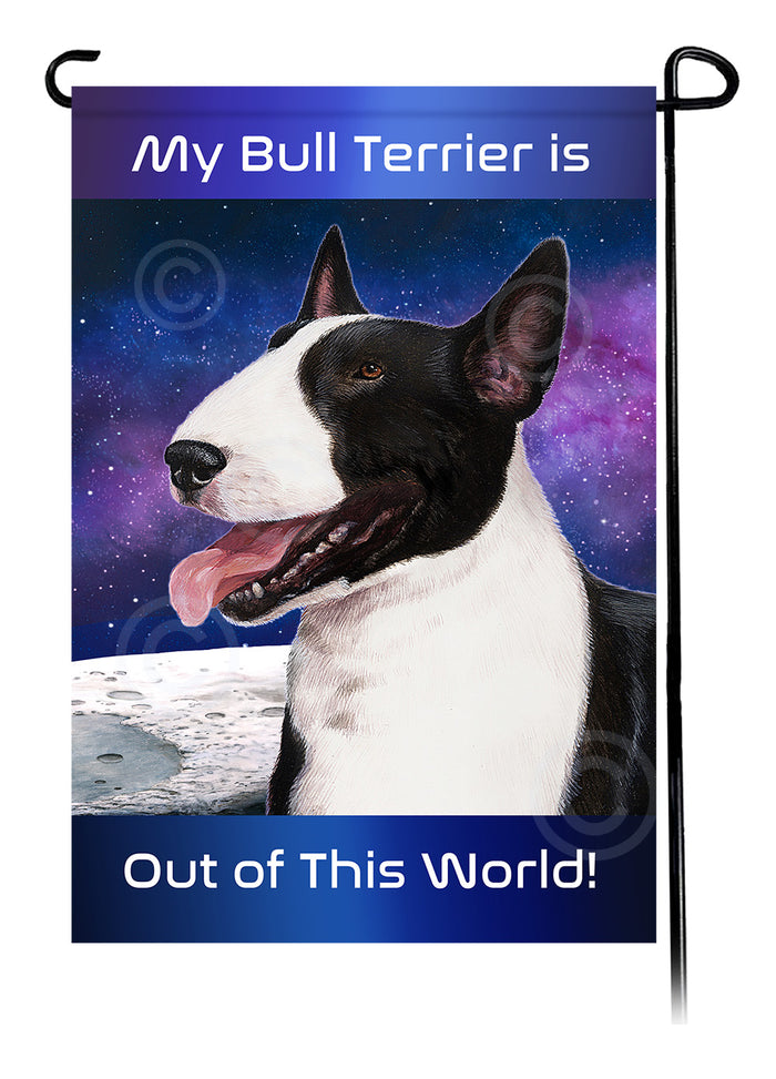 Bull Terrier Out Of This World Garden Flags