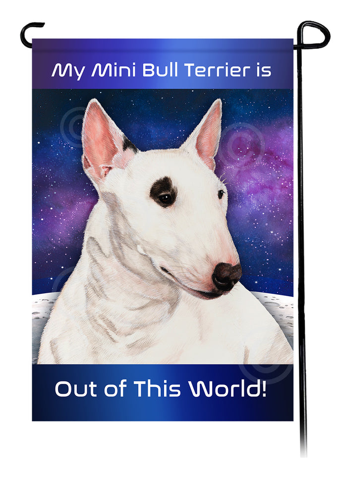 Bull Terrier Mini Out Of This World Garden Flags