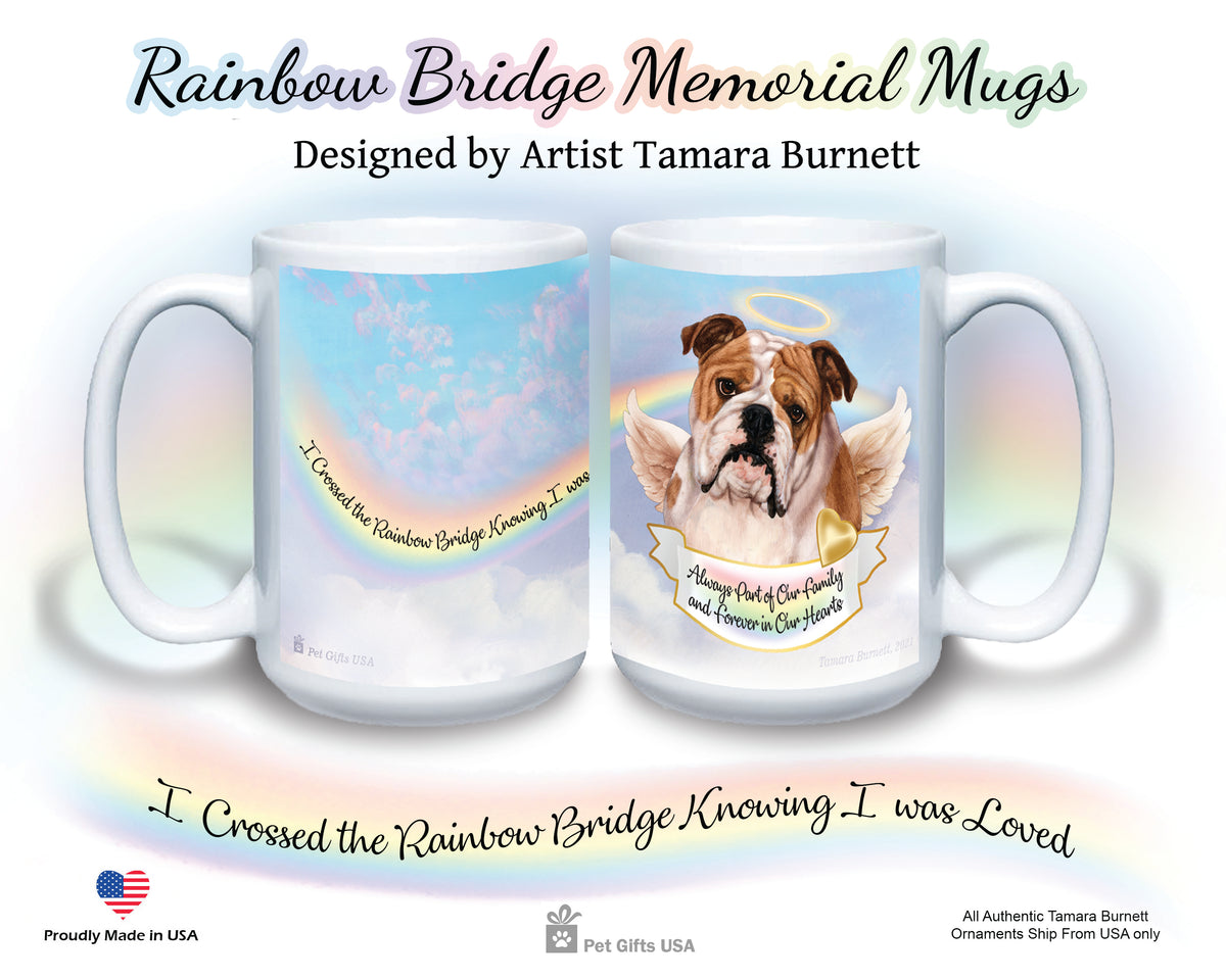 English Bulldog Tan/White Memorial Mug 15 oz