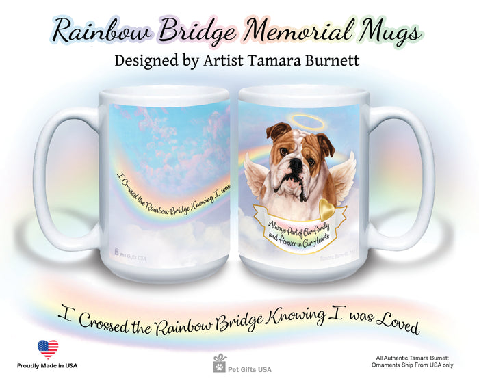 English Bulldog Tan/White Memorial Mug 15 oz