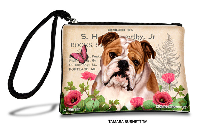 English Bulldog Tan And White Zippees Pet Pouch