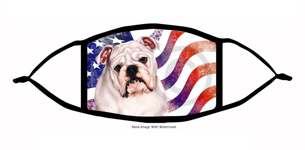 English Bulldog (White) Face Mask