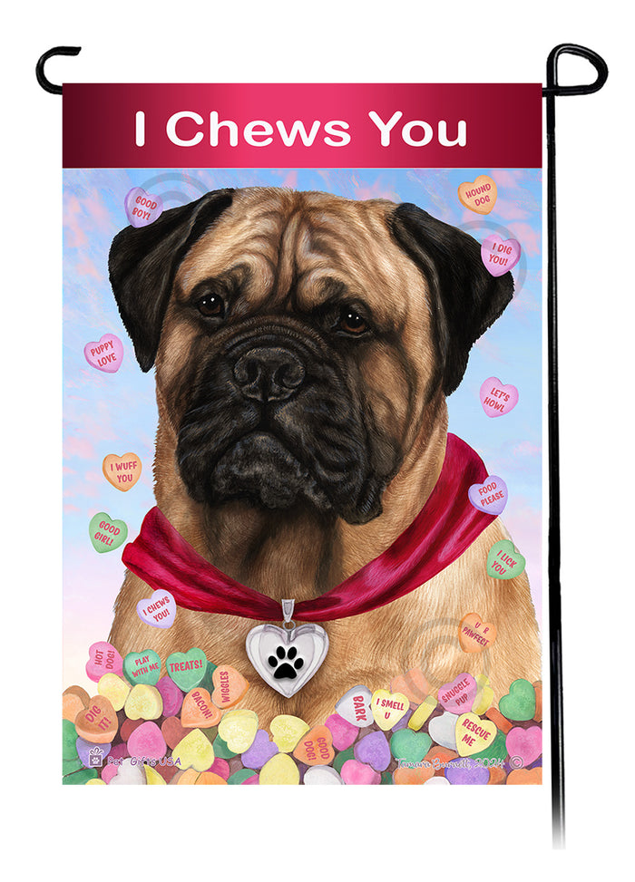 Bullmastiff Valentine Sweetheart Garden Flags