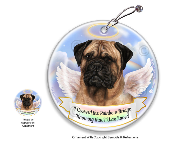 Bullmastiff Fawn Rainbow Bridge Memorial Ornament