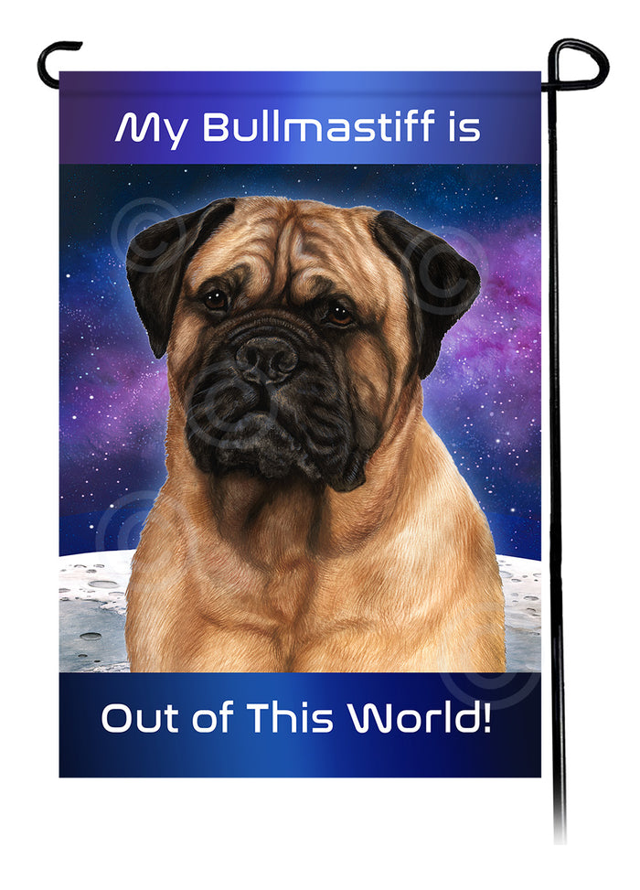 Bullmastiff Out Of This World Garden Flags