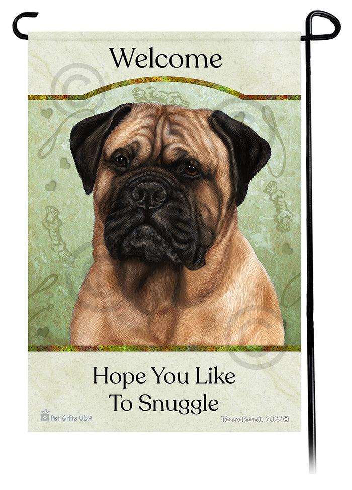 Bullmastiff Hope You Like To Snuggle Garden Flags