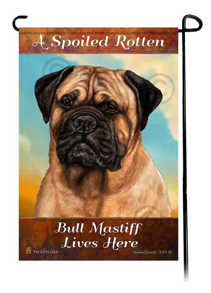 Bullmastiff Spoiled Rotten Garden Flags