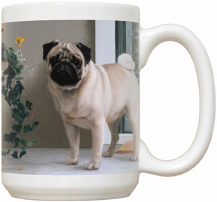 Pug On Porch - Fiddler's Elbow Mug