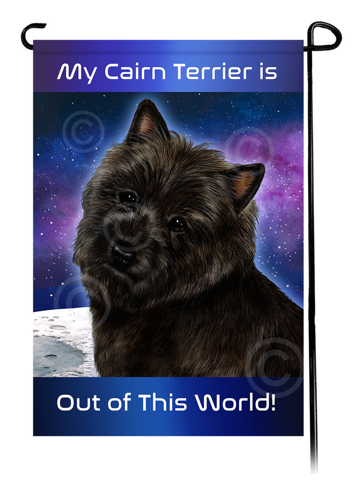 Cairn Terrier Out Of This World Garden Flags