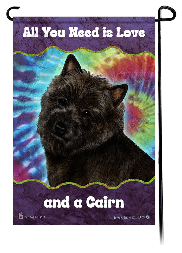 Cairn Terrier All You Need Is Love Garden Flags