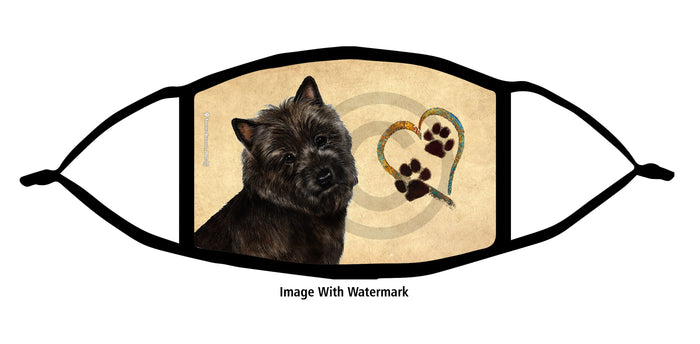 Cairn Terrier (Black) Face Mask