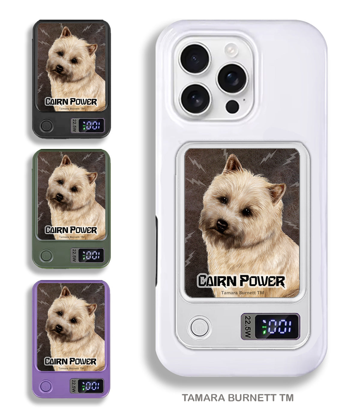 Cairn Terrier Wheaten Phone Bank Wireless Charger