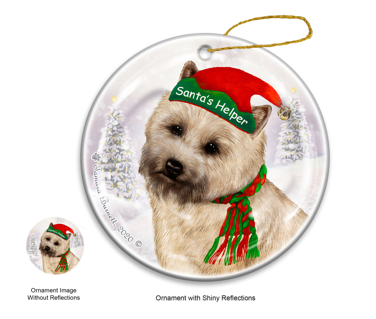 Cairn Terrier - Santa's Helper Ornament