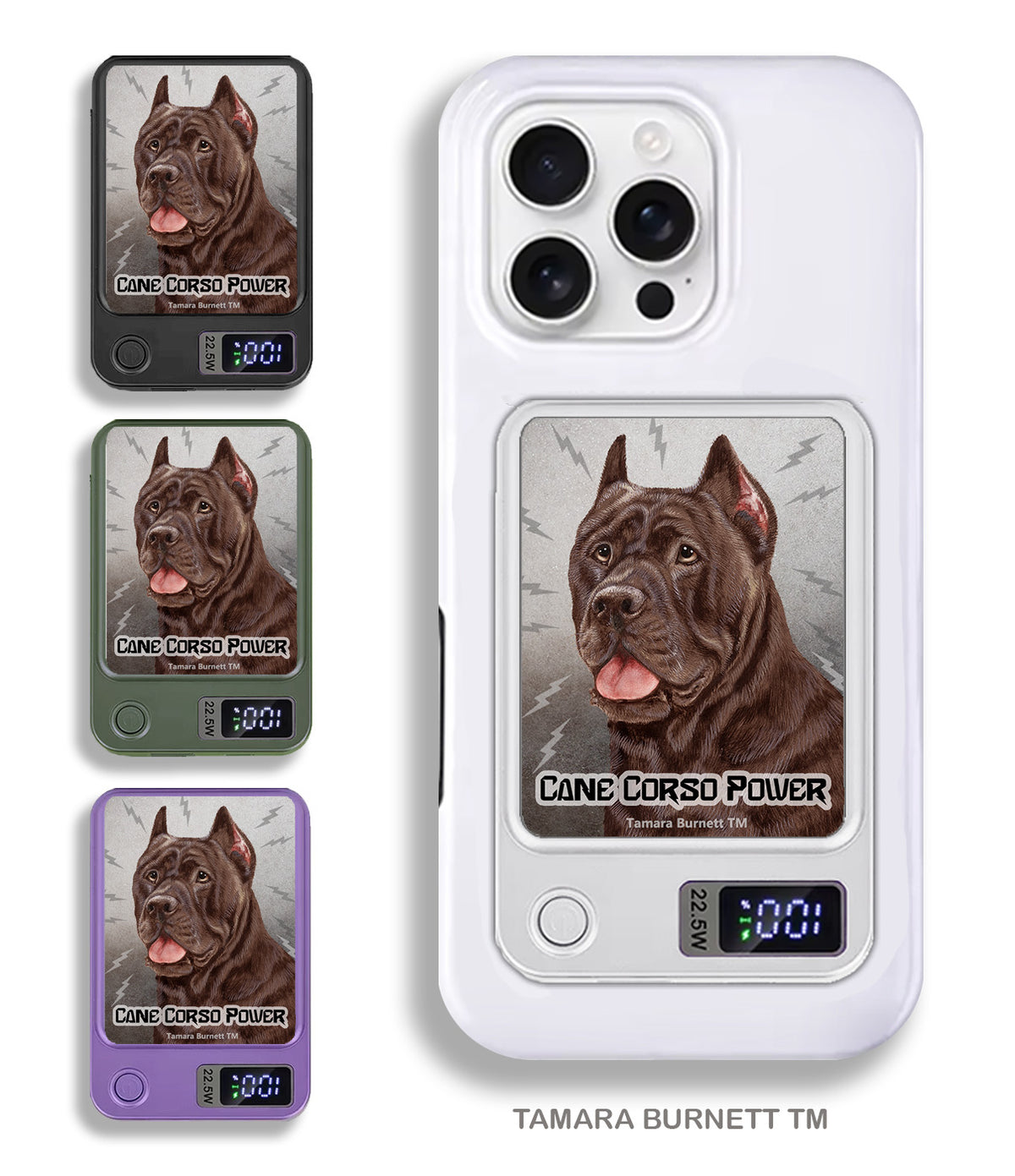 Cane Corso Chocolate Phone Bank Wireless Charger