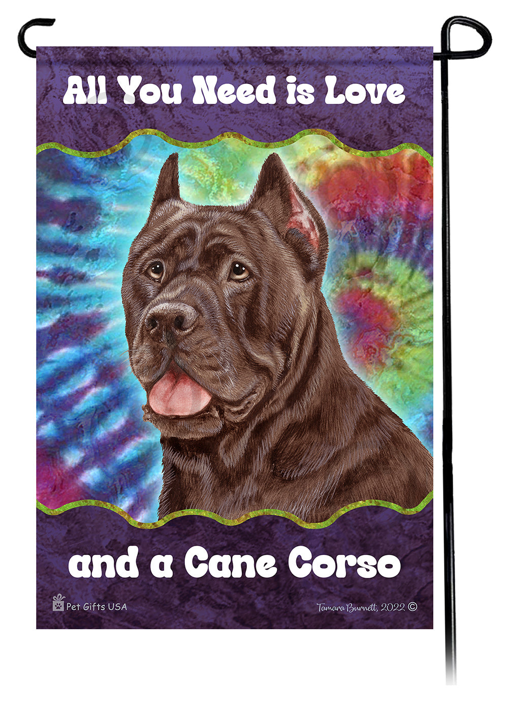 Cane Corso All You Need Is Love Garden Flag
