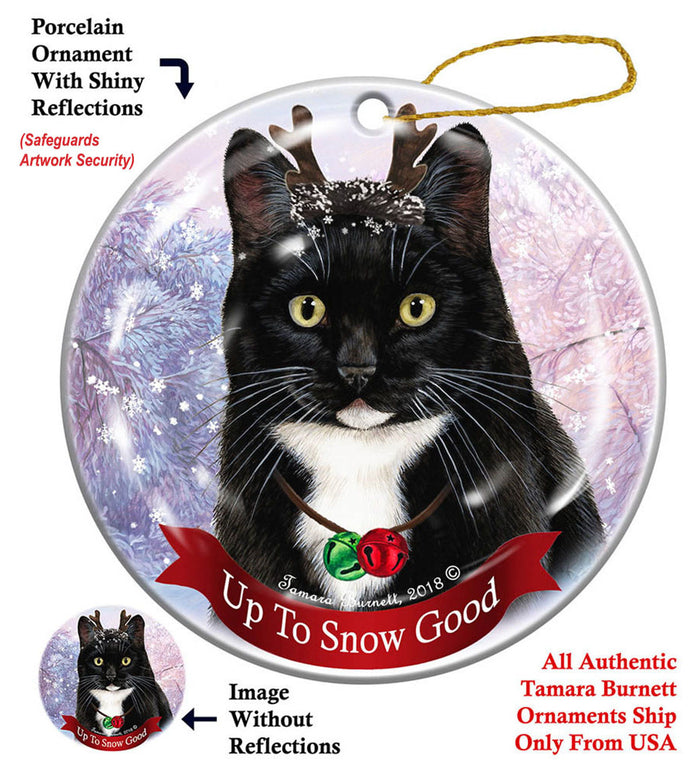Tuxedo Black and White - Up To Snow Good Ornament