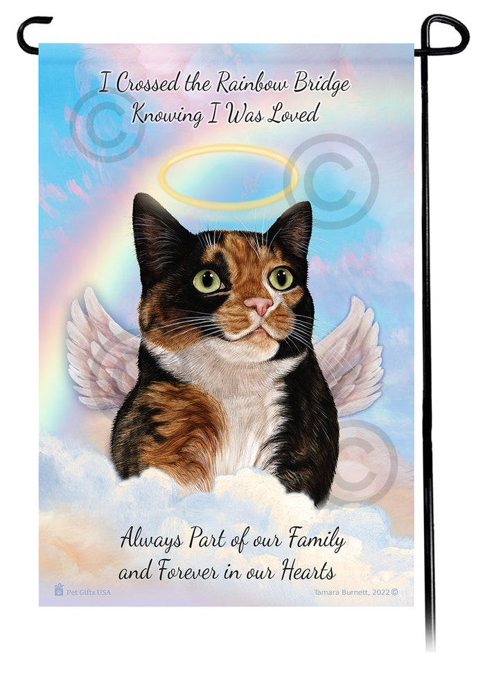 Tortoiseshell Cat Memorial Garden Flags