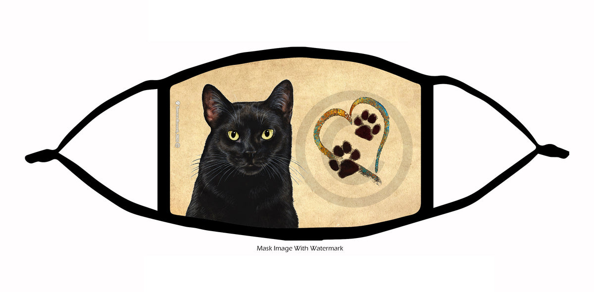 Domestic Shorthair Cat (Black) Face Mask