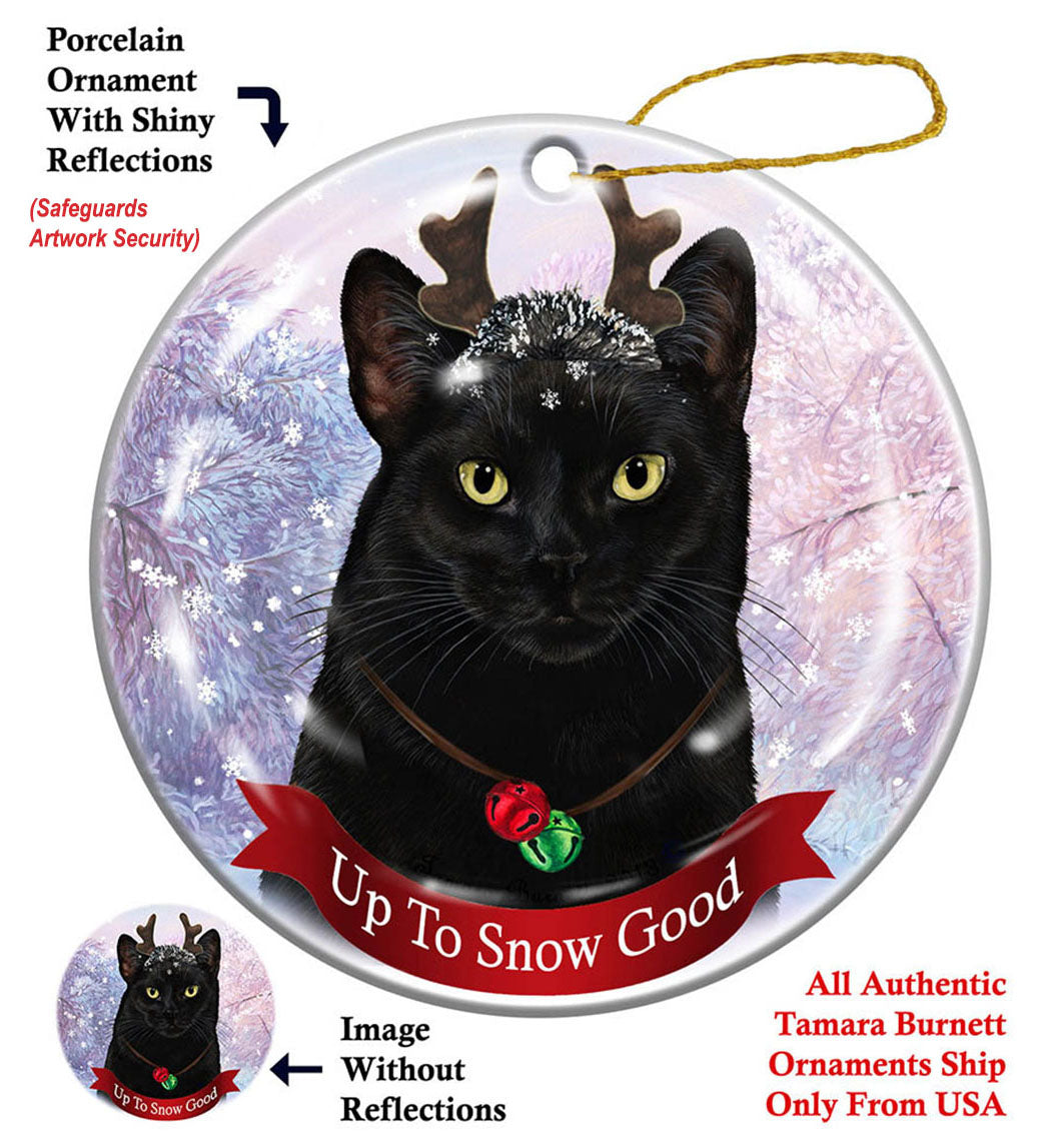 Black Cat - Up To Snow Good Ornament