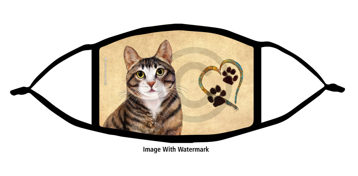  (Brown and White, Shorthair) Face Mask