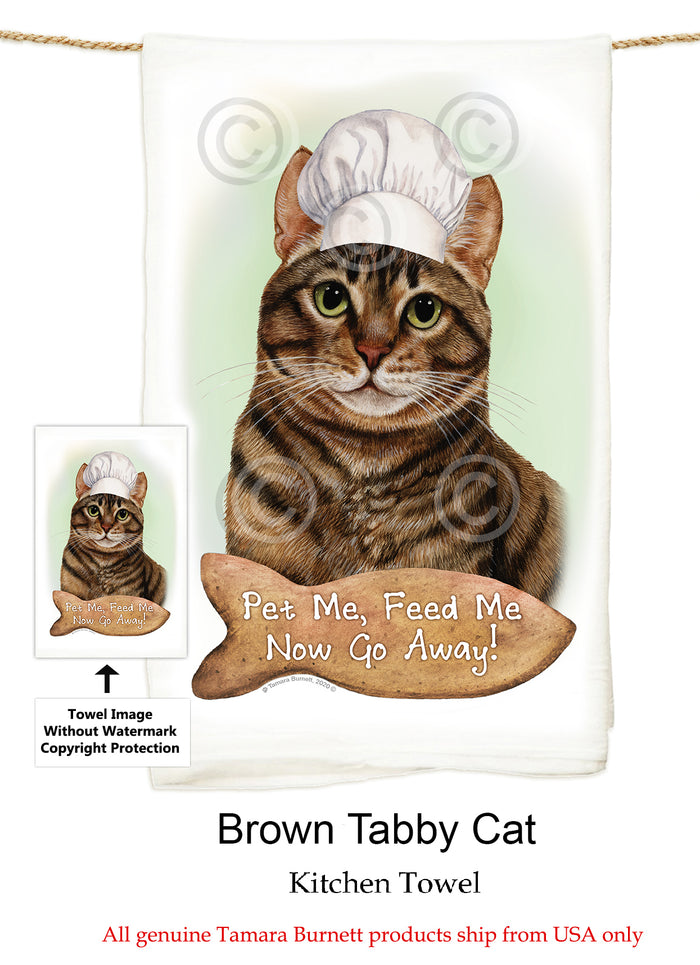 Tabby Cat Flour Sack Towel
