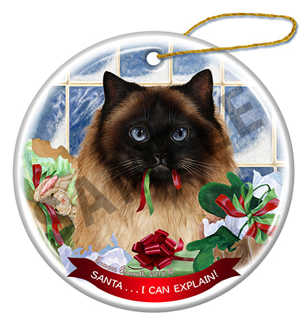 Himalayan Cat - Santa I Can Explain Ornament