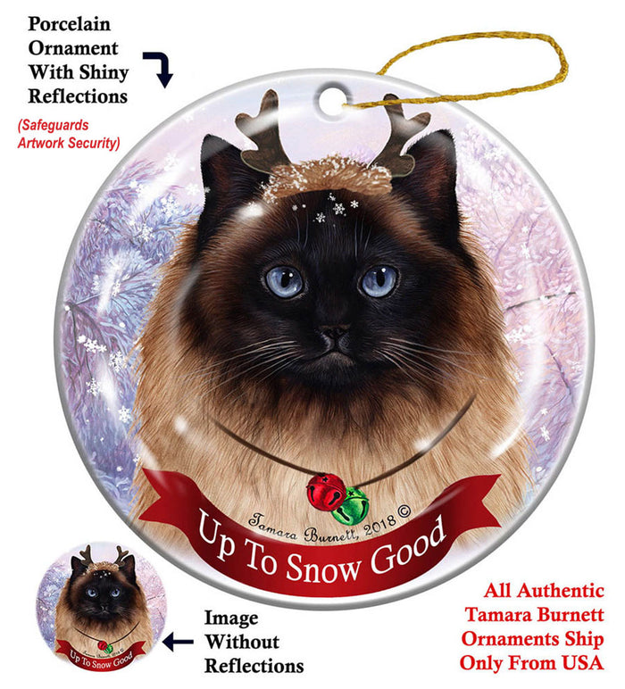 Himalayan Cat - Up To Snow Good Ornament