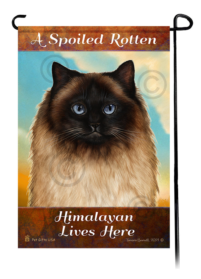 Himalayan Cat Spoiled Rotten Garden Flags