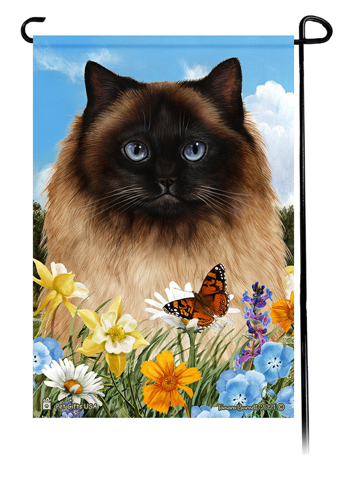 Himalayan Cat Summer Flowers Garden Flags