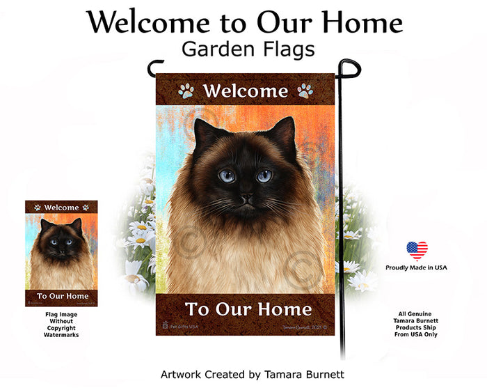 Himalayan Cat Welcome To Our Home Garden Flags