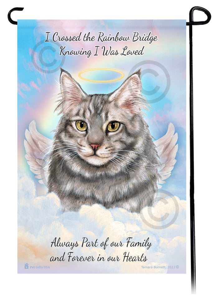 Maine Coon Cat Memorial Garden Flags