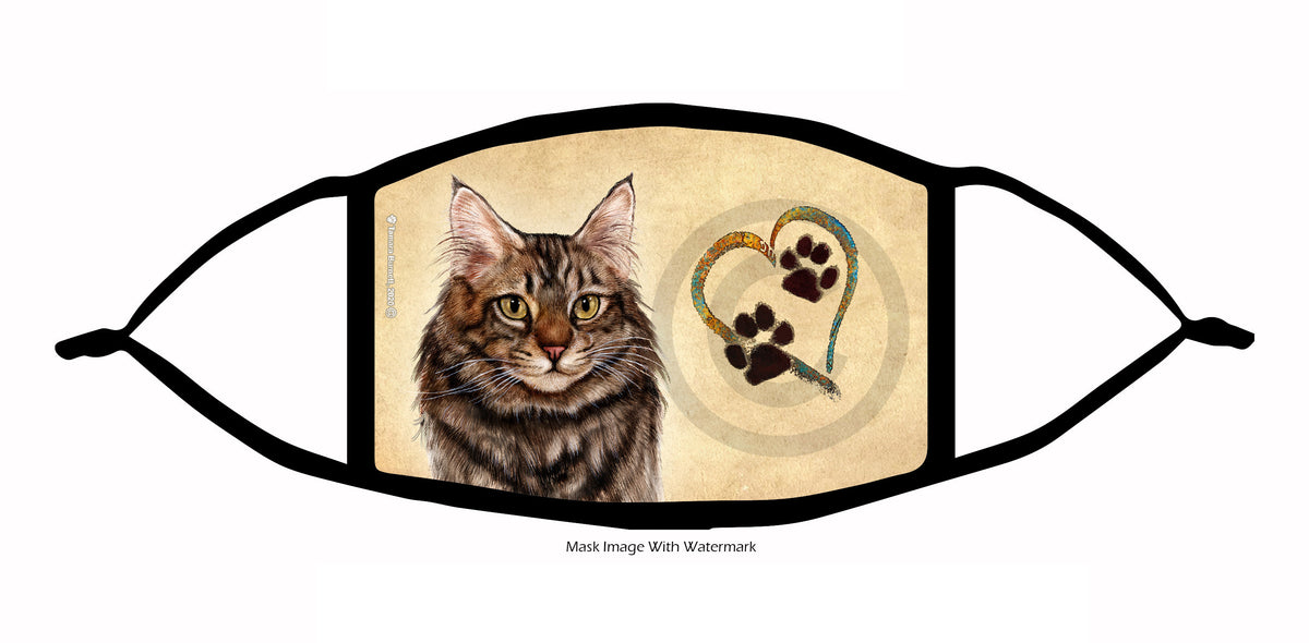 Maine Coon (Brown) Face Mask