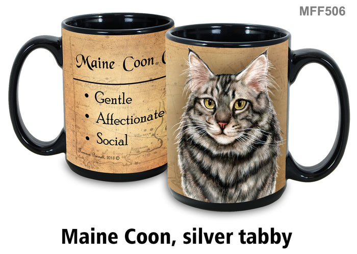 Maine Coon (Silver) Cat - My Faithful Friends Mug 15 oz