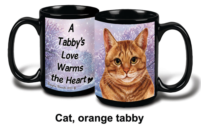 Tabby Orange Winter Mug 15 oz