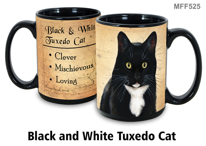 Tuxedo (Black & White) Cat - My Faithful Friends Mug 15 oz