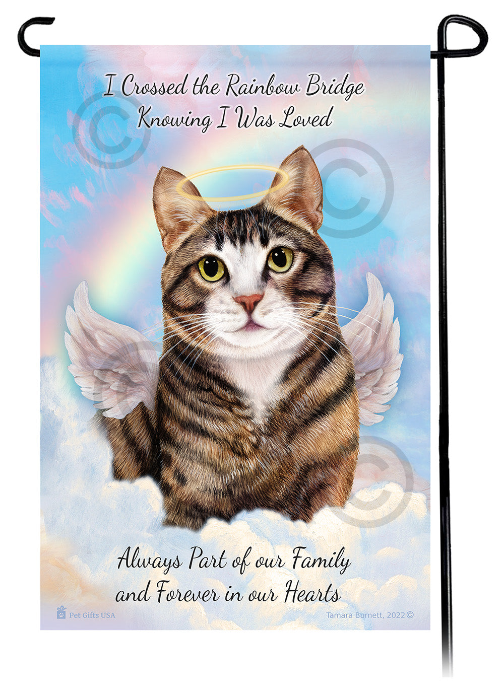 Tuxedo Cat Memorial - Garden Flag