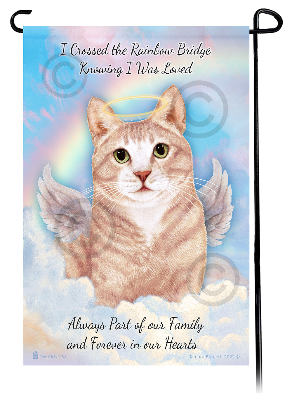 Tuxedo Cat Memorial - Garden Flag