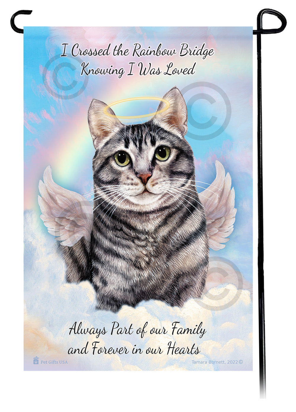 Tabby Cat Memorial - Garden Flag